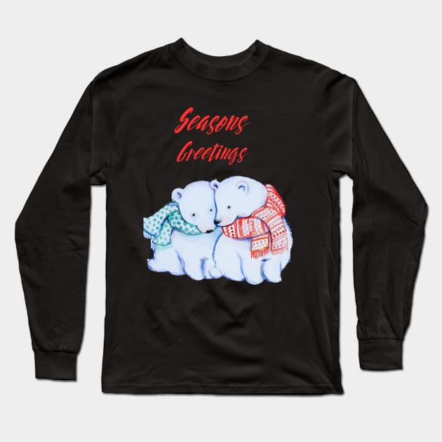 Season Greetings Long Sleeve T-Shirt by CreativeDesignStore